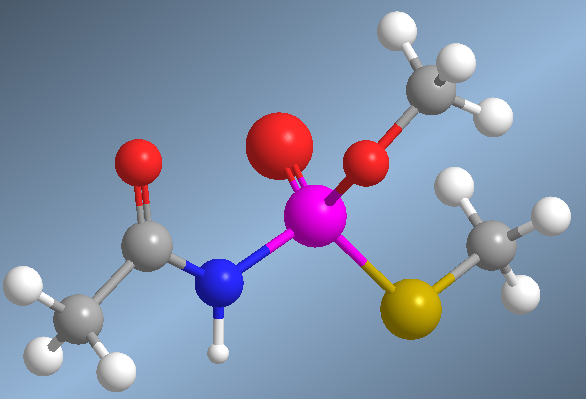 model molekul asetat