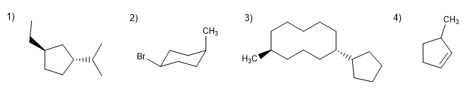 iupac nomenclature cycloalkanes